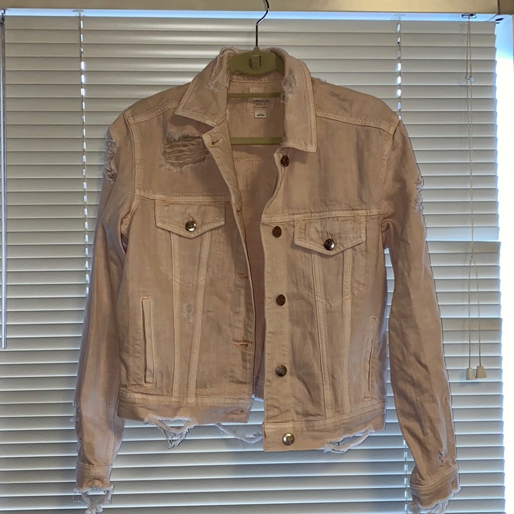 American Eagle Pink Jean Jacket